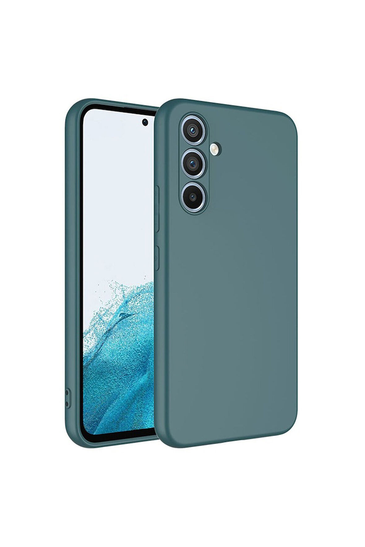 Samsung Galaxy A54 Uyumlu Kılıf Zore Mara Lansman Kapak Koyu Yeşil