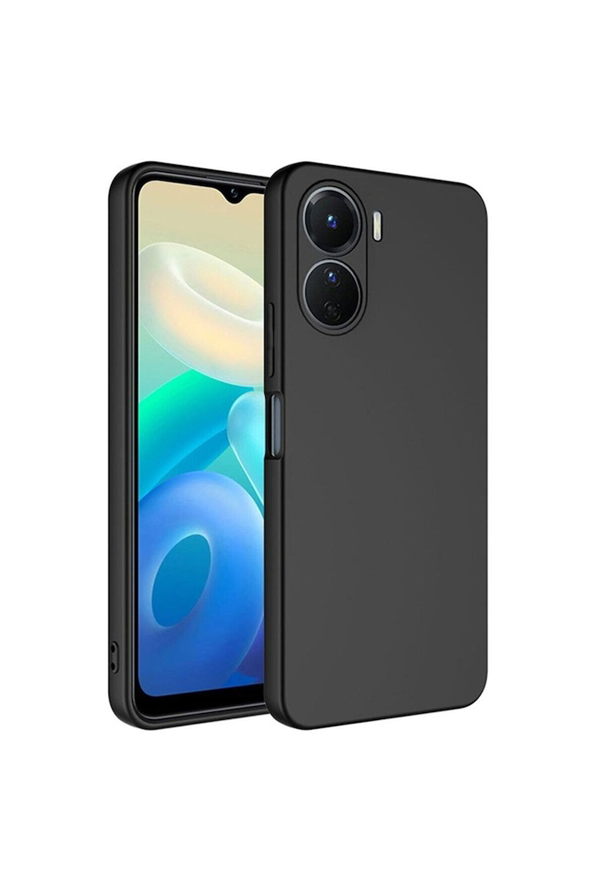 Vivo Y16 Uyumlu Kılıf Zore Mara Lansman Kapak Siyah