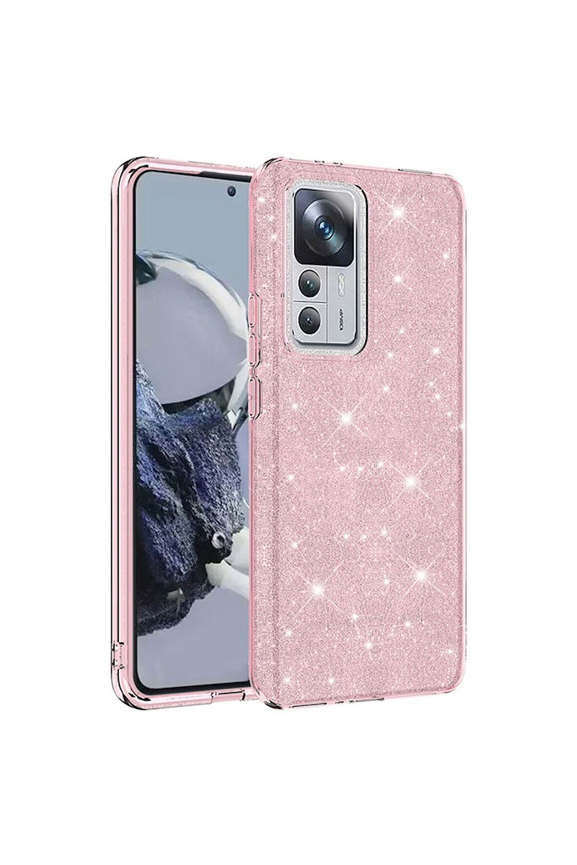 Xiaomi Mi 12T Uyumlu Kılıf Zore Shining Silikon Pembe