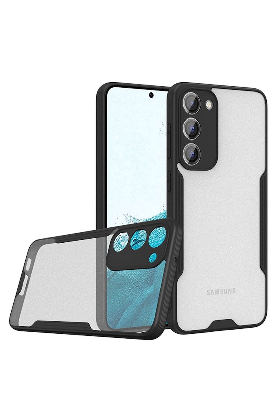 Samsung Galaxy S23 Plus Uyumlu Kılıf Zore Parfe Kapak Siyah