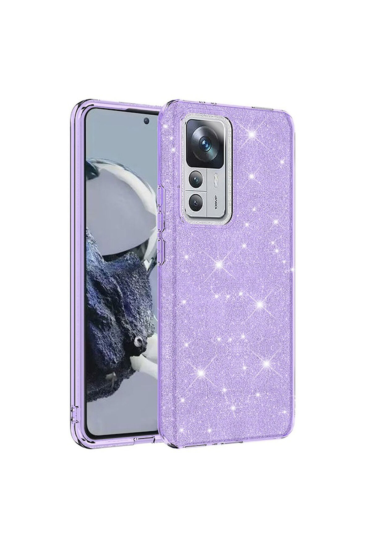 Xiaomi Mi 12T Pro Uyumlu Kılıf Zore Shining Silikon Mor