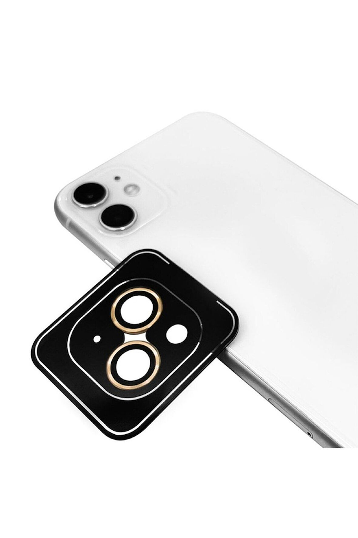 Apple iPhone 11 Uyumlu Zore CL-09 Kamera Lens Koruyucu Gold