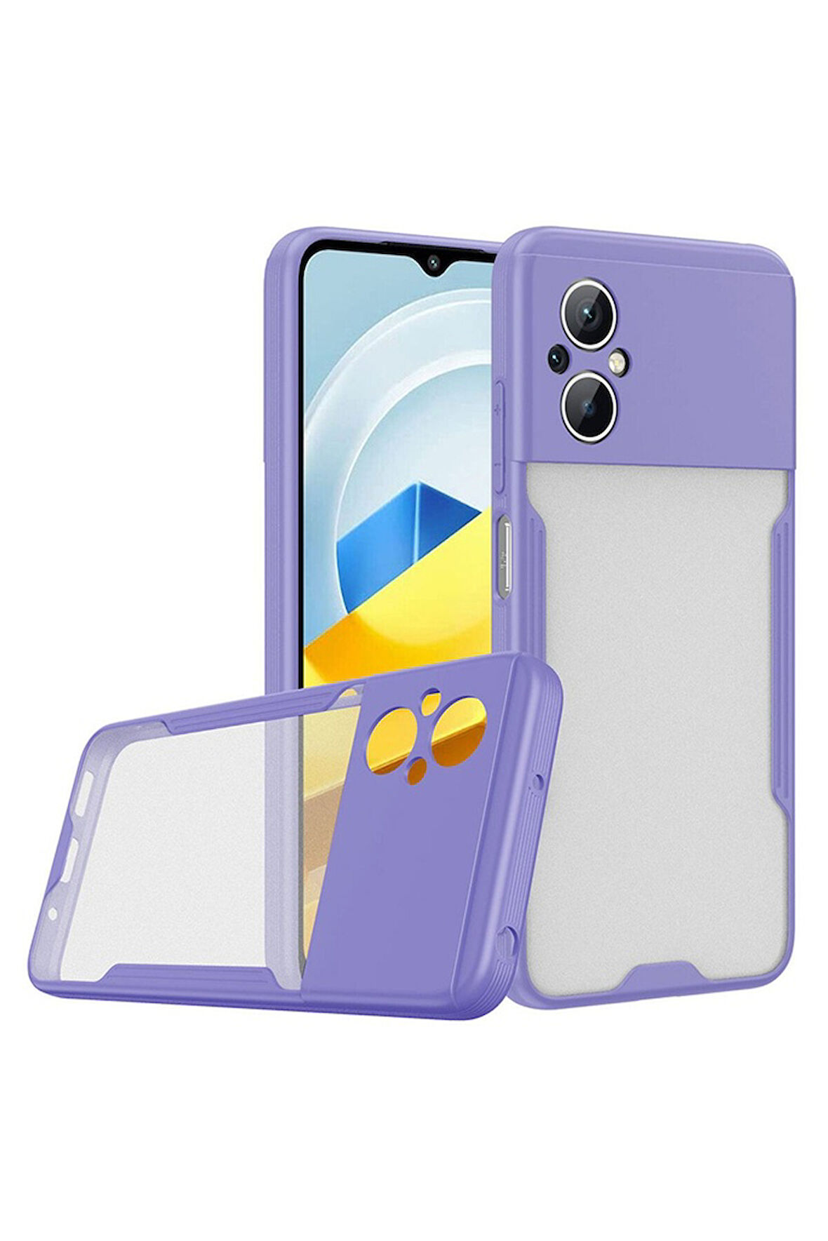 Xiaomi Poco M5 Uyumlu Kılıf Zore Parfe Kapak Mor