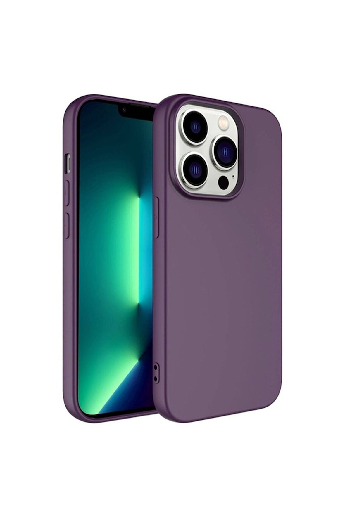 Apple iPhone 14 Pro Uyumlu Kılıf Zore Kamera Korumalı Mara Lansman Kapak Koyu Mor