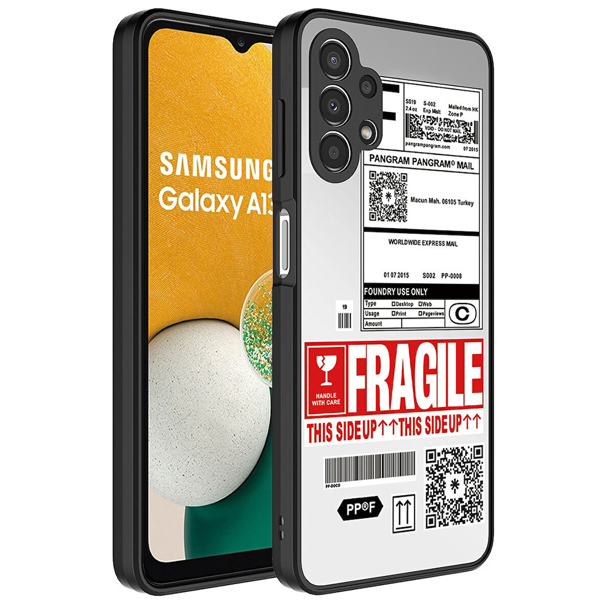 Samsung Galaxy A13 4G Uyumlu Kılıf Aynalı Desenli Kamera Korumalı Parlak Zore Mirror Kapak Fragile