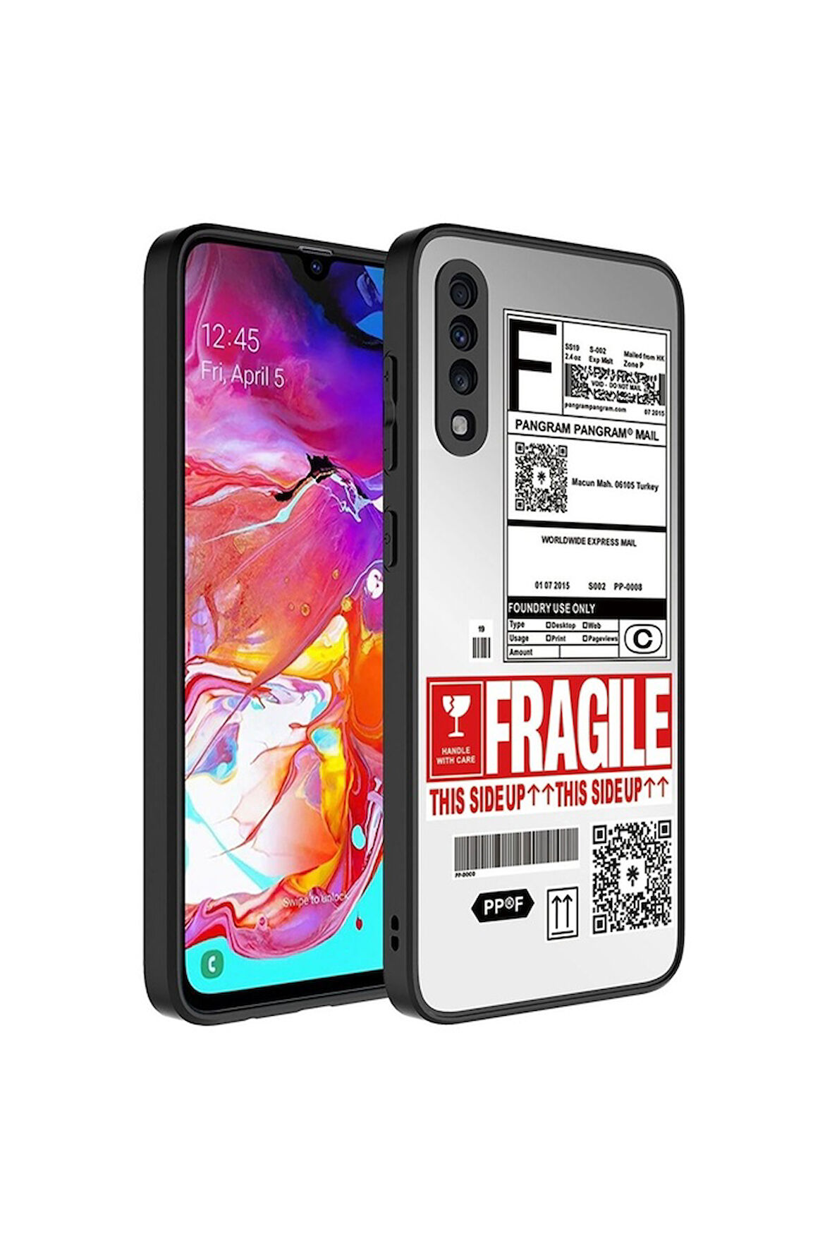 Samsung Galaxy A70 Uyumlu Kılıf Aynalı Desenli Kamera Korumalı Parlak Zore Mirror Kapak Fragile