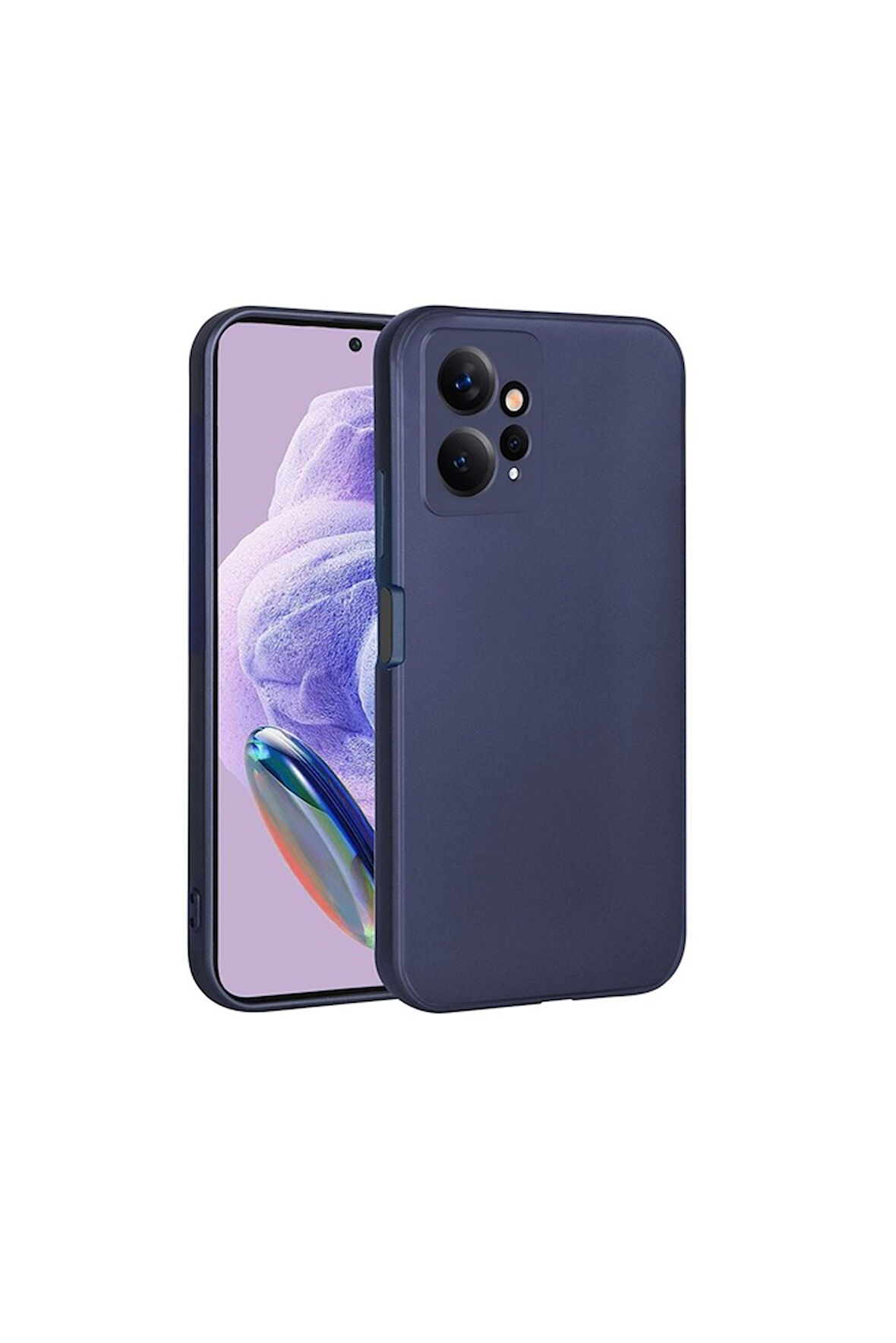 Xiaomi Redmi Note 12 4G Uyumlu Kılıf Zore Premier Silikon Kapak Lacivert