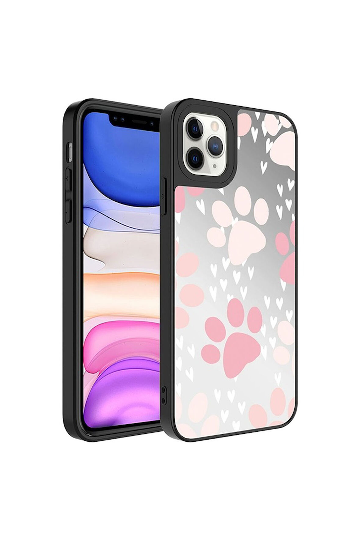 Apple iPhone 11 Pro Uyumlu Kılıf Aynalı Desenli Kamera Korumalı Parlak Zore Mirror Kapak Süper Anne