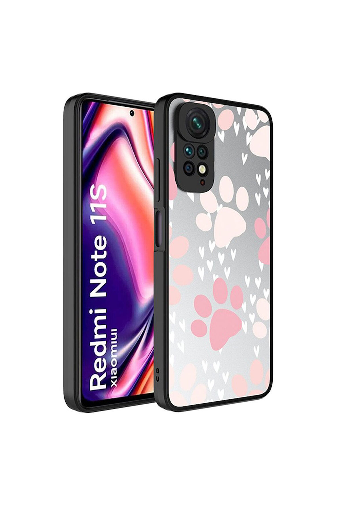 Xiaomi Redmi Note 11 Global Uyumlu Kılıf Aynalı Desenli Kamera Korumalı Parlak Zore Mirror Kapak Pati