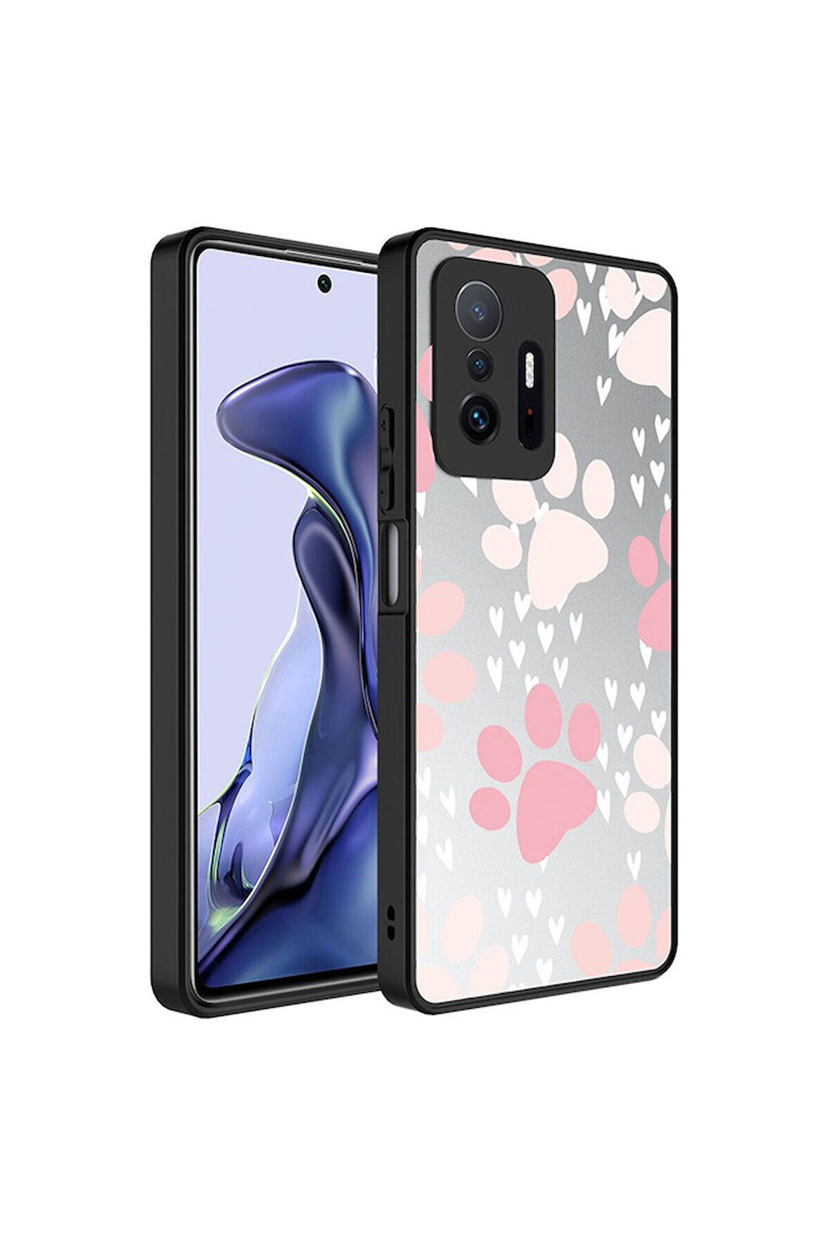 Xiaomi Mi 11T Pro 5G Uyumlu Kılıf Aynalı Desenli Kamera Korumalı Parlak Zore Mirror Kapak Pati