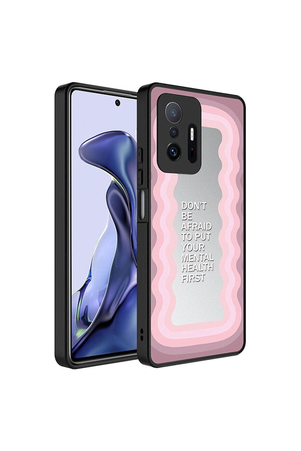 Xiaomi Mi 11T Pro 5G Uyumlu Kılıf Aynalı Desenli Kamera Korumalı Parlak Zore Mirror Kapak Ayna