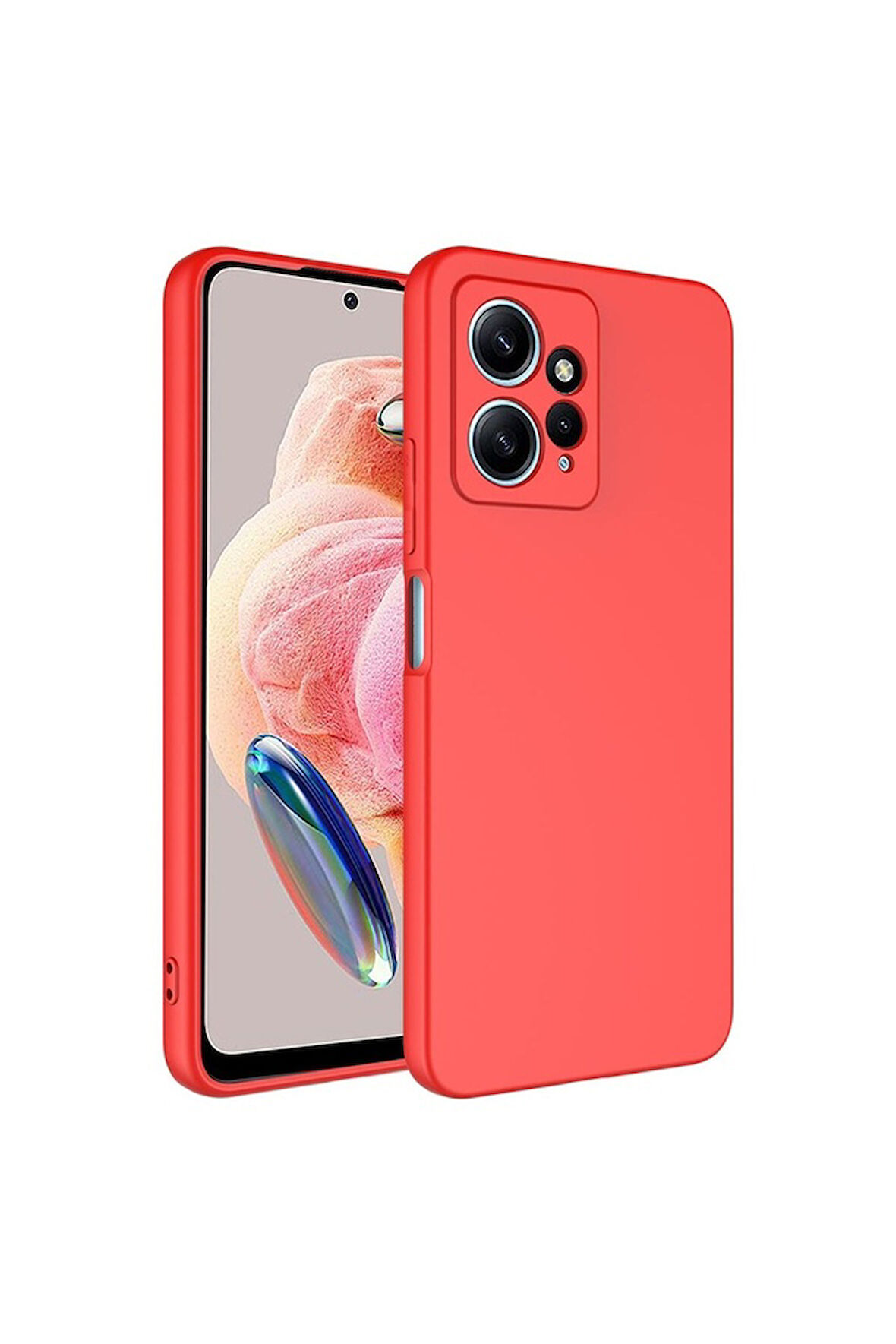 Xiaomi Redmi Note 12 4G Uyumlu Kılıf Zore Mara Lansman Kapak Kırmızı