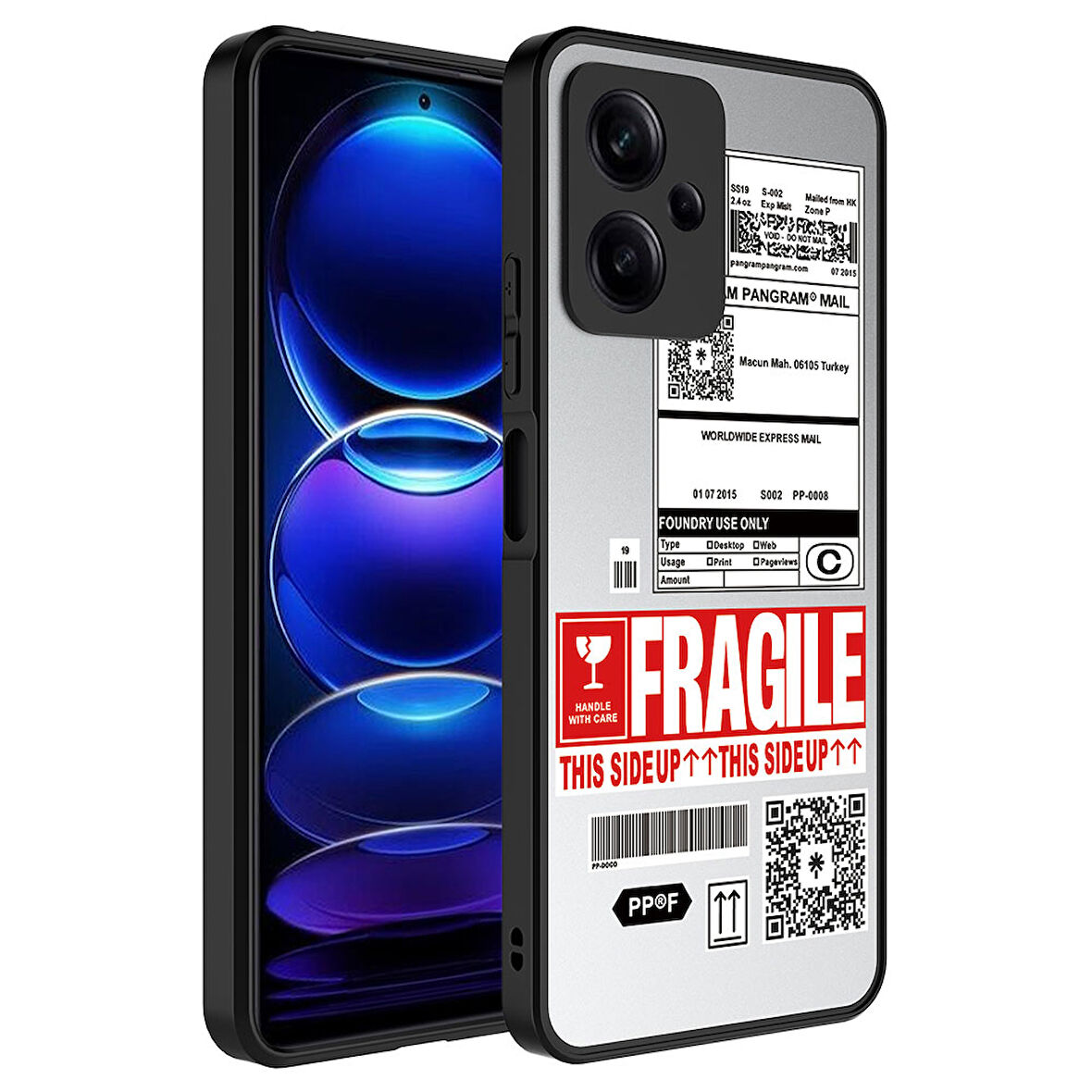 Xiaomi Redmi Note 12 5G Uyumlu Kılıf Aynalı Desenli Kamera Korumalı Parlak Zore Mirror Kapak Fragile