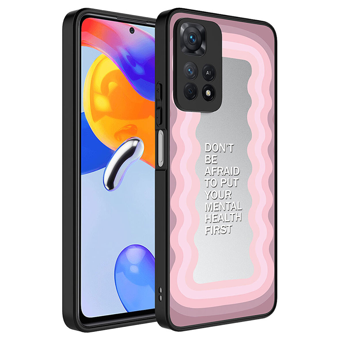 Xiaomi Redmi Note 11 Pro 5G Uyumlu Kılıf Aynalı Desenli Kamera Korumalı Parlak Zore Mirror Kapak Ayna