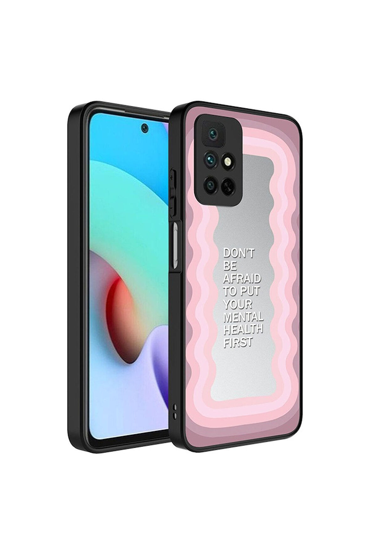 Xiaomi Redmi 10 Uyumlu Kılıf Aynalı Desenli Kamera Korumalı Parlak Zore Mirror Kapak Ayna
