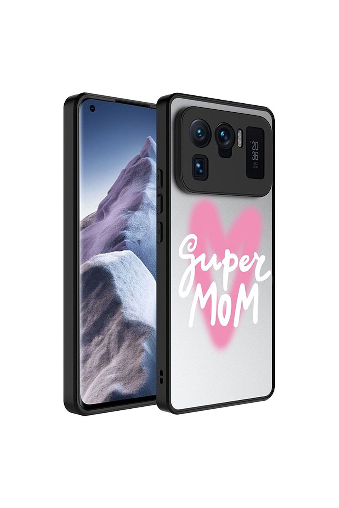 Xiaomi Mi 11 Ultra Uyumlu Kılıf Aynalı Desenli Kamera Korumalı Parlak Zore Mirror Kapak Süper Anne