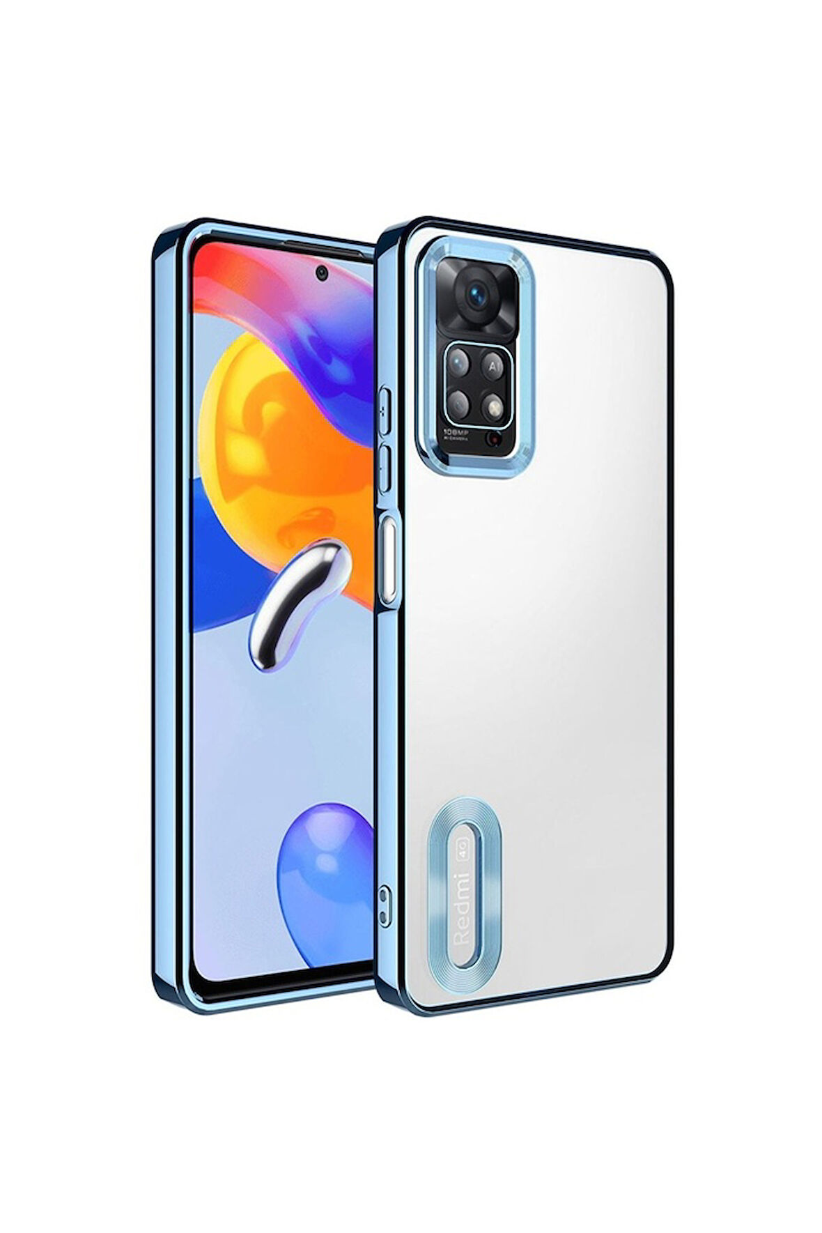 Xiaomi Redmi Note 12 Pro 4G Uyumlu Kılıf Kamera Korumalı Logo Gösteren Zore Omega Kapak Lila
