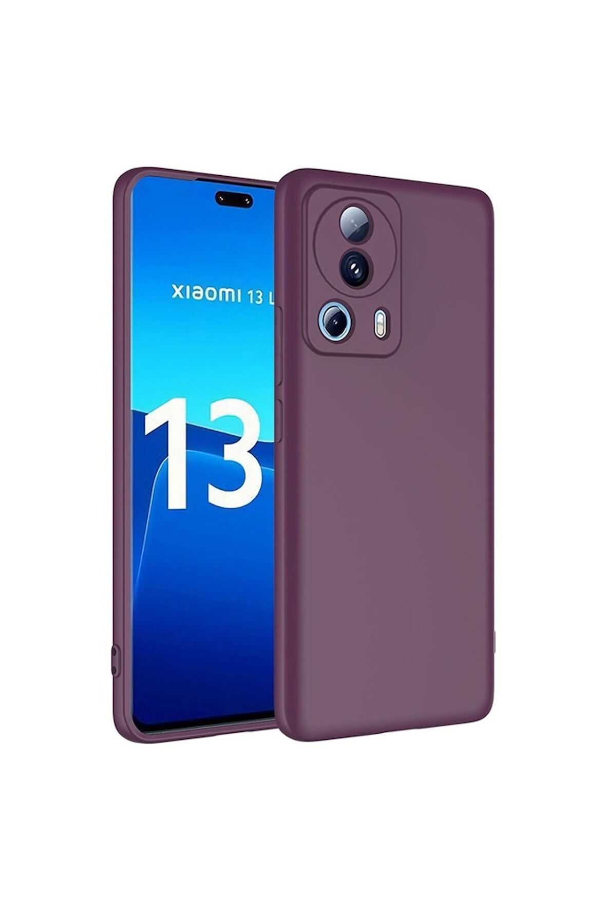 Xiaomi Mi 13 Lite Uyumlu Kılıf Zore Mara Lansman Kapak Koyu Mor