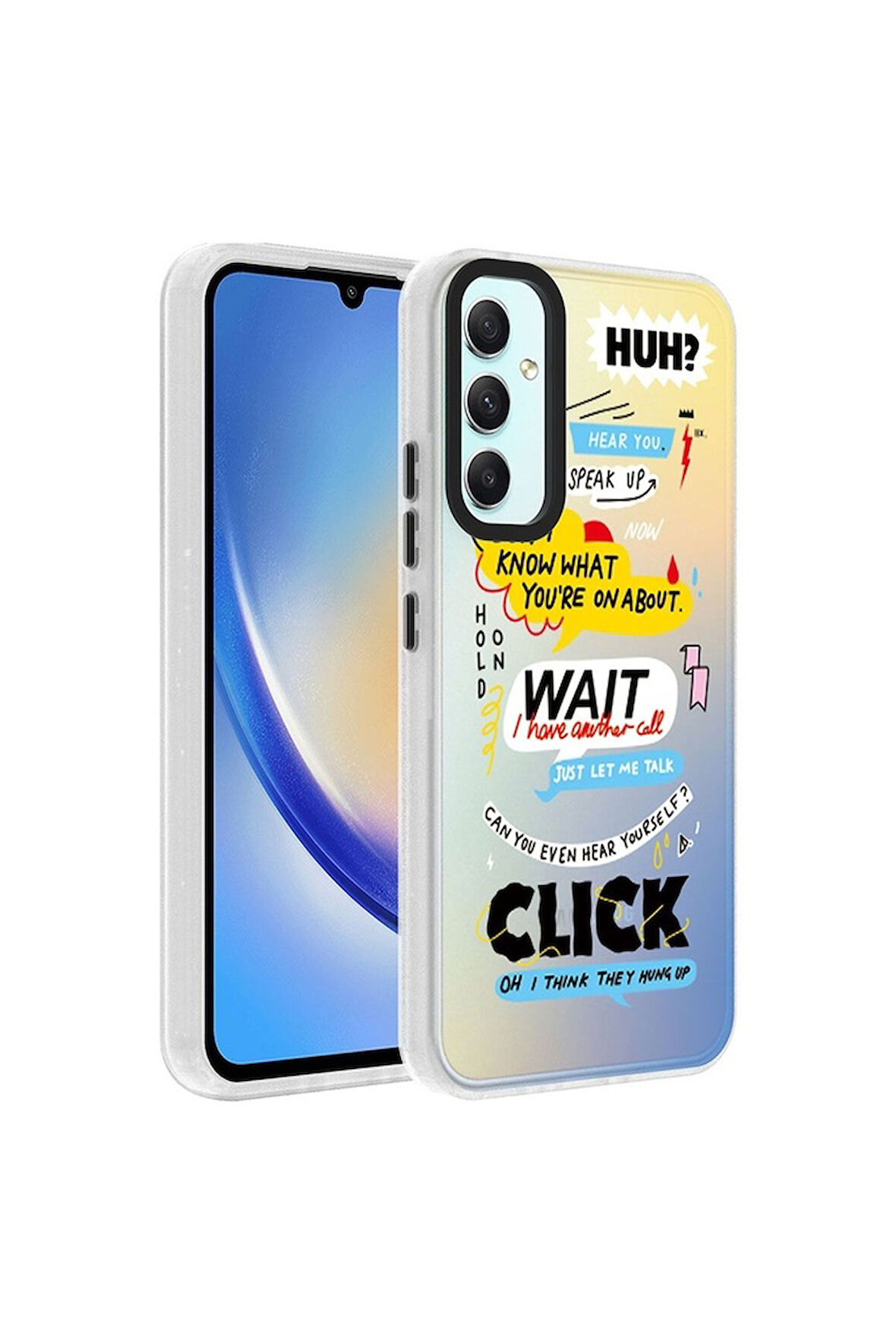 Samsung Galaxy A24 Uyumlu Kılıf Desenli Zore Dragon Sert Kapak Kelimeler