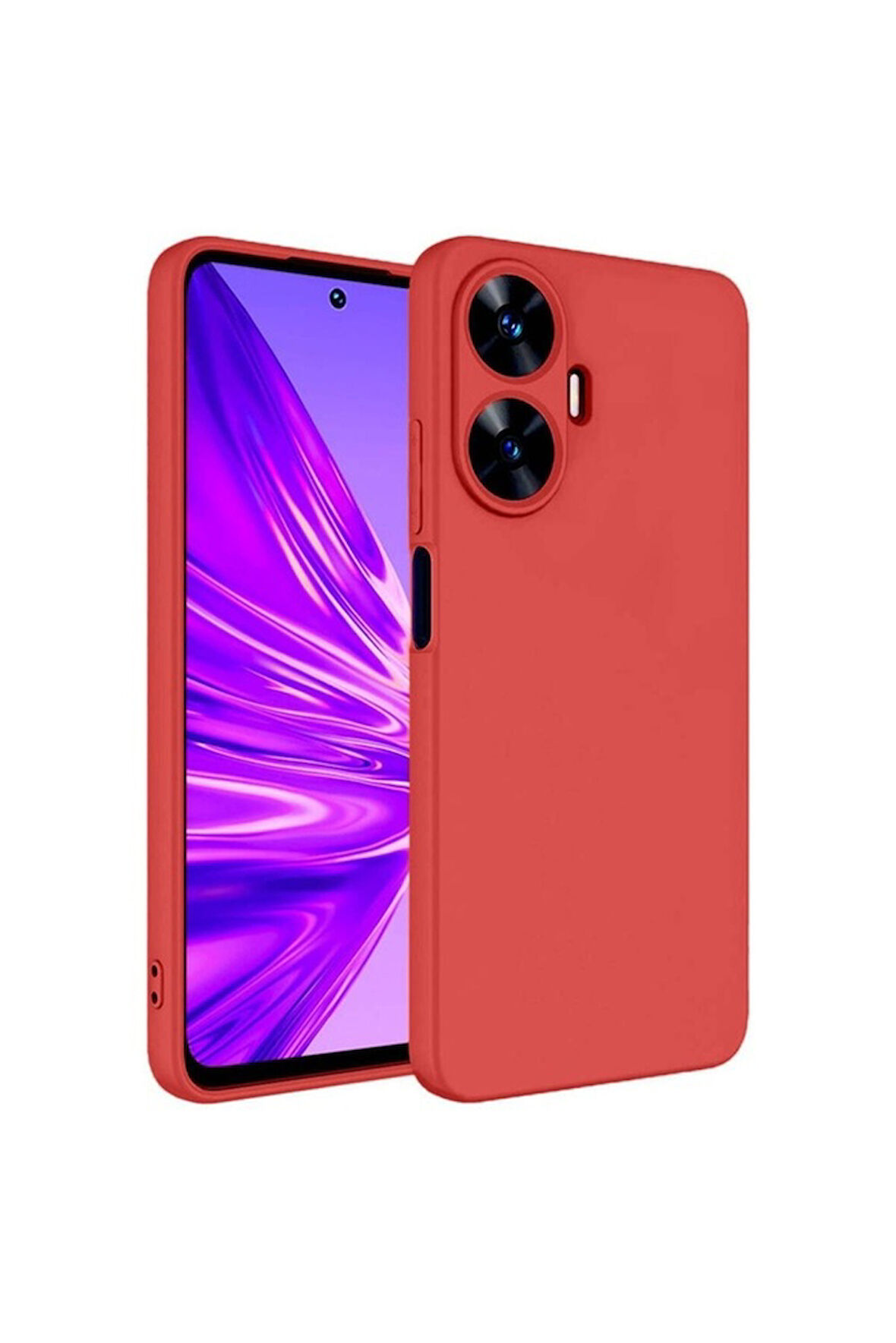 Realme C55 Uyumlu Kılıf Zore Mara Lansman Kapak Kırmızı