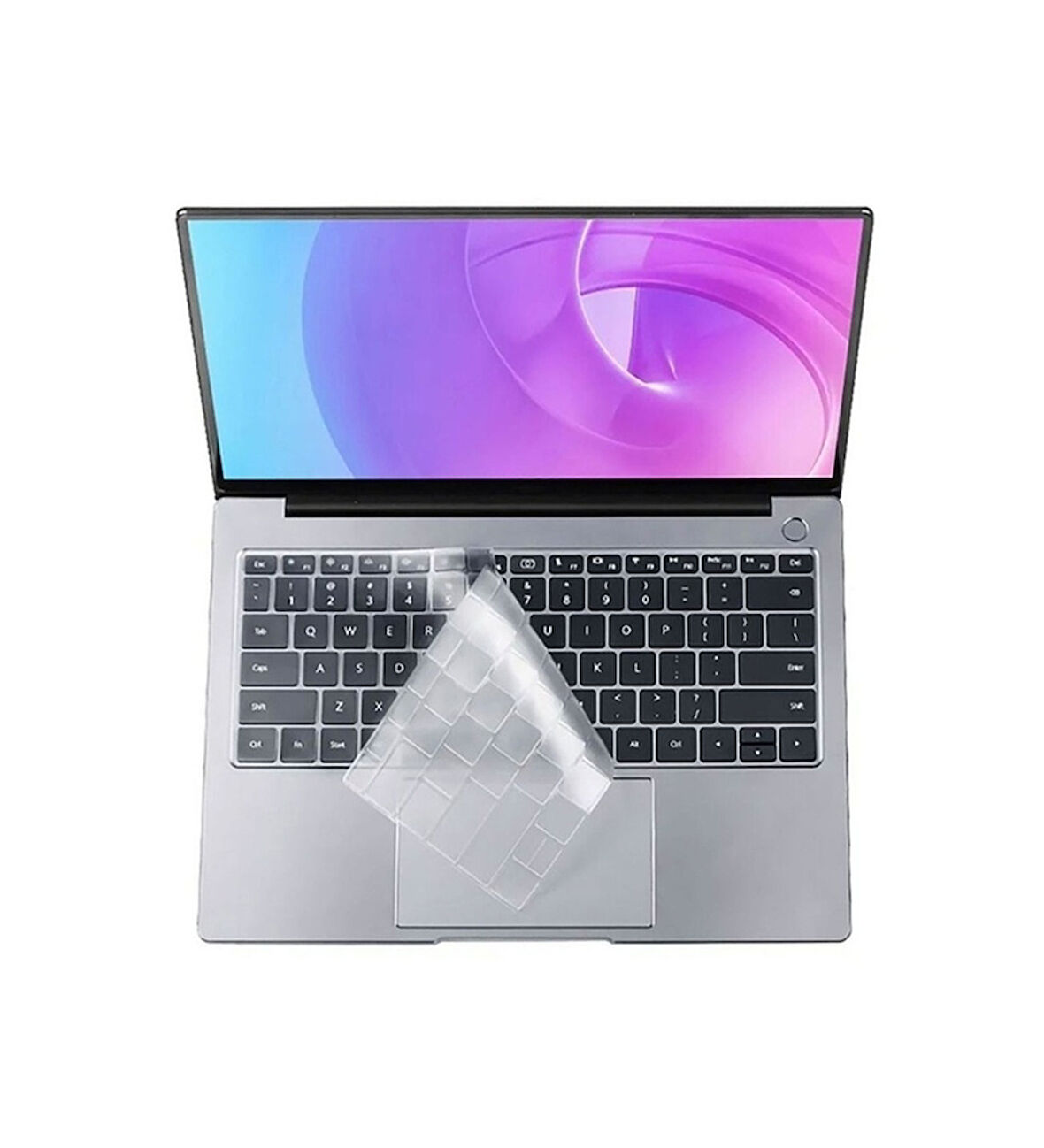 Apple Macbook 13.6' Air 2022 M2 A2681 Uyumlu Zore Klavye Koruyucu Transparan Buzlu Silikon Ped