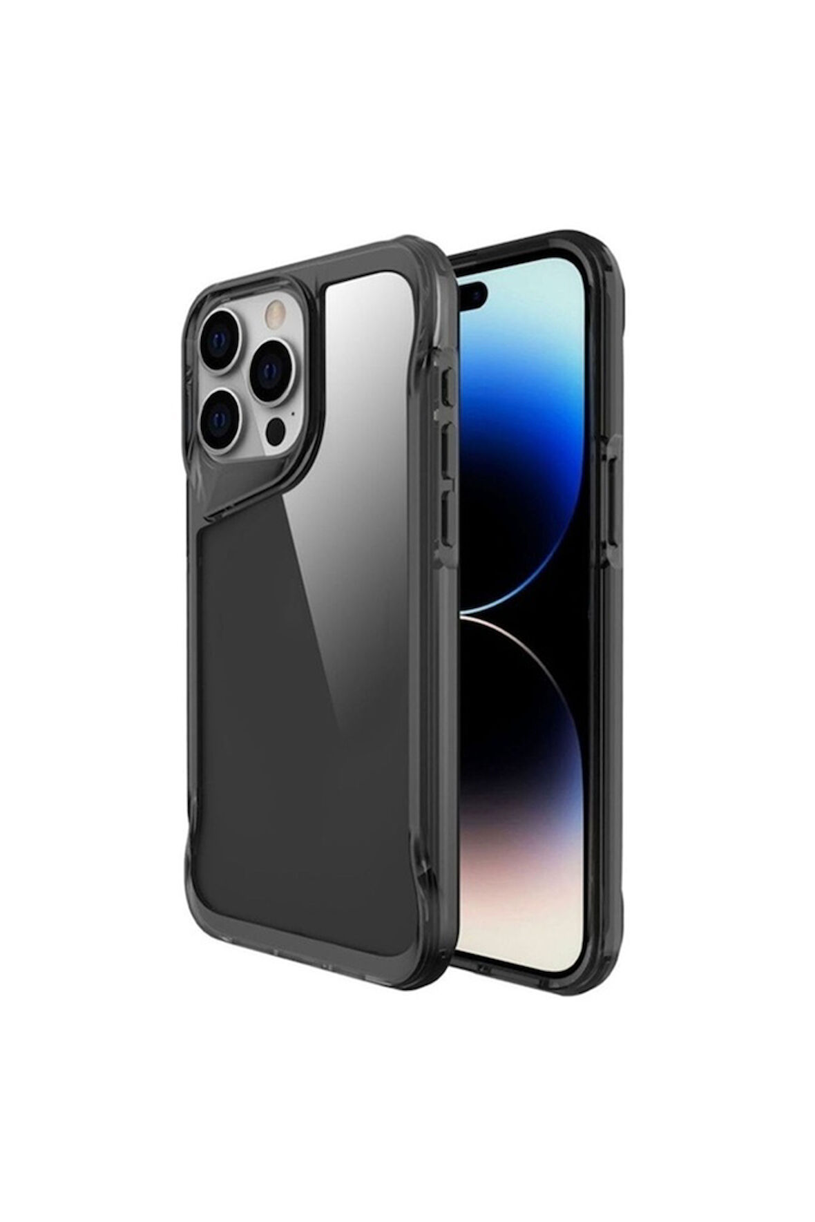 Apple iPhone 15 Pro Max Uyumlu Kılıf Zore T-Max Kapak Koyu Gri