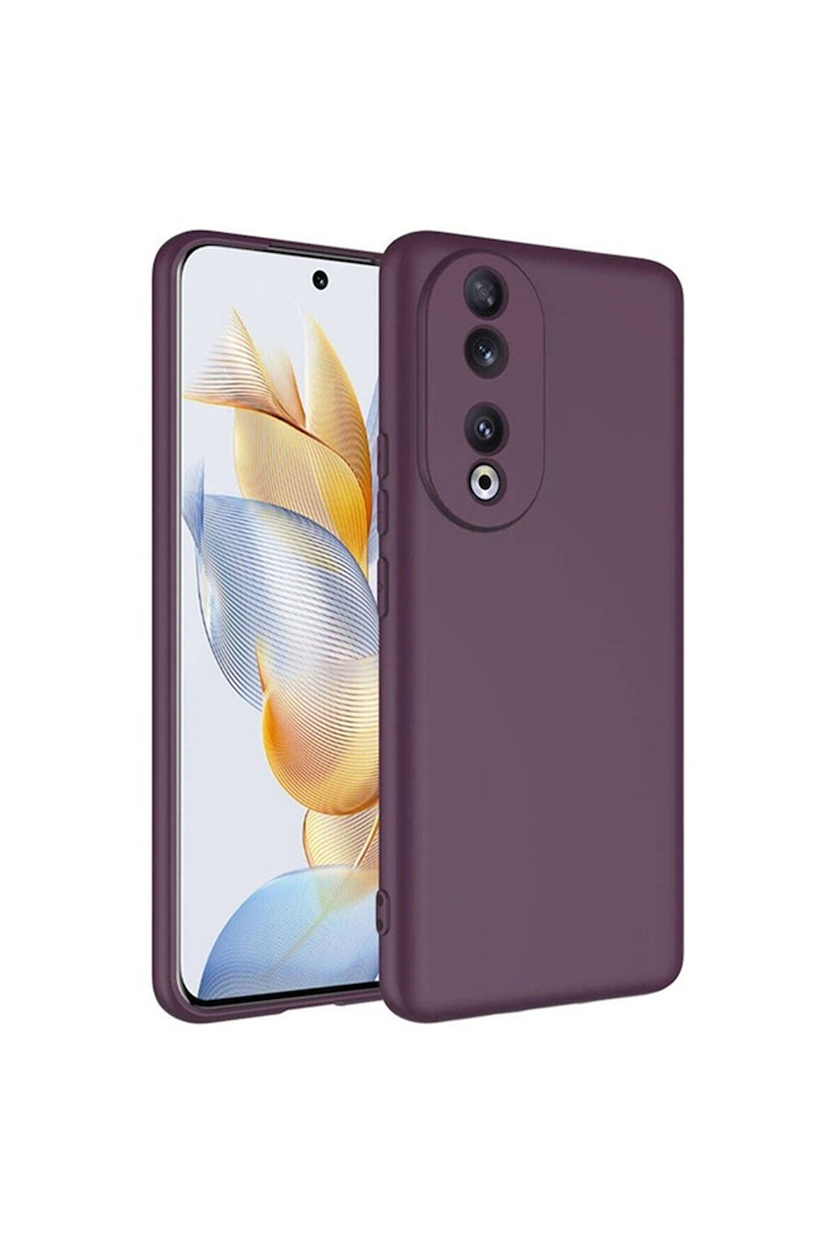 Huawei Honor 90 Uyumlu Kılıf Zore Mara Lansman Kapak Mürdüm