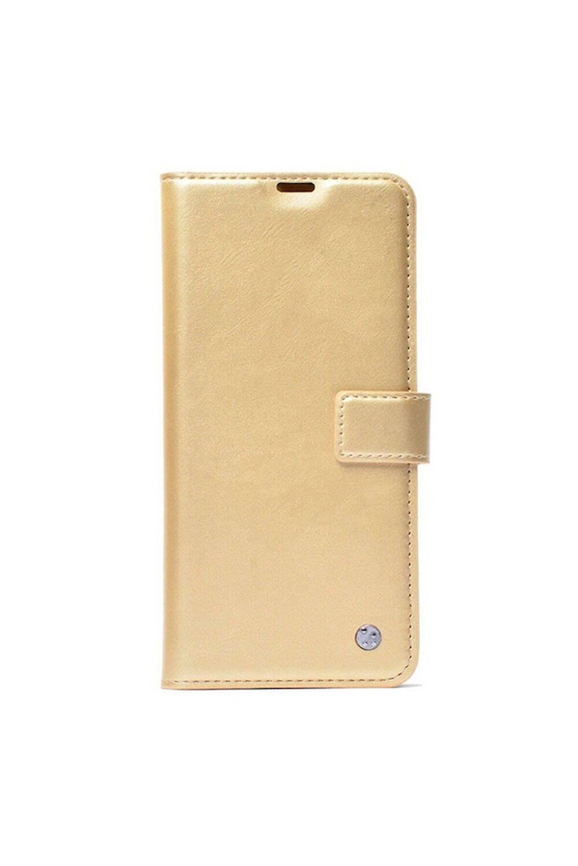 Samsung Galaxy S24 Ultra Uyumlu Kılıf Zore Kar Deluxe Kapaklı Kılıf Gold