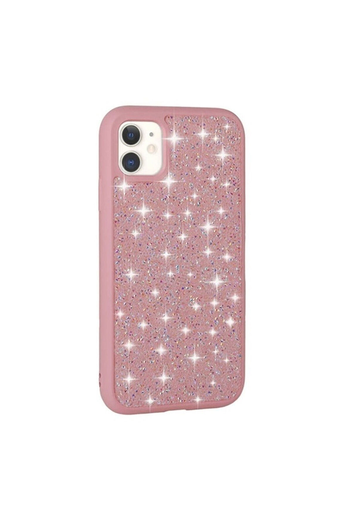 Apple iPhone 11 Uyumlu Kılıf Parlak Taşlı Tasarım Zore Pırlanta Kapak Pembe