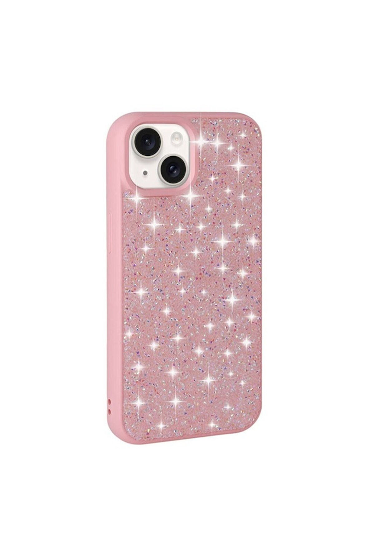 Apple iPhone 15 Plus Uyumlu Kılıf Parlak Taşlı Tasarım Zore Pırlanta Kapak Pembe