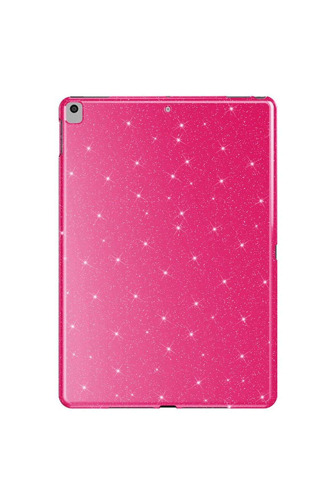 Apple iPad 10.2 2021 (9.Nesil) Uyumlu Simli Parlak Görünümlü Zore Tablet Koton Kılıf Pembe Koyu