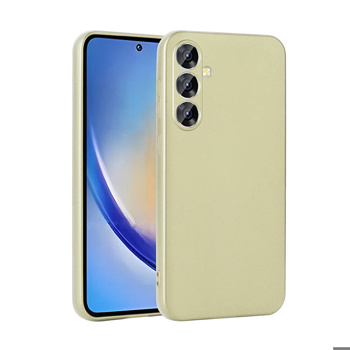 Samsung Galaxy A35 Uyumlu Kılıf Zore Premier Silikon Kapak Gold