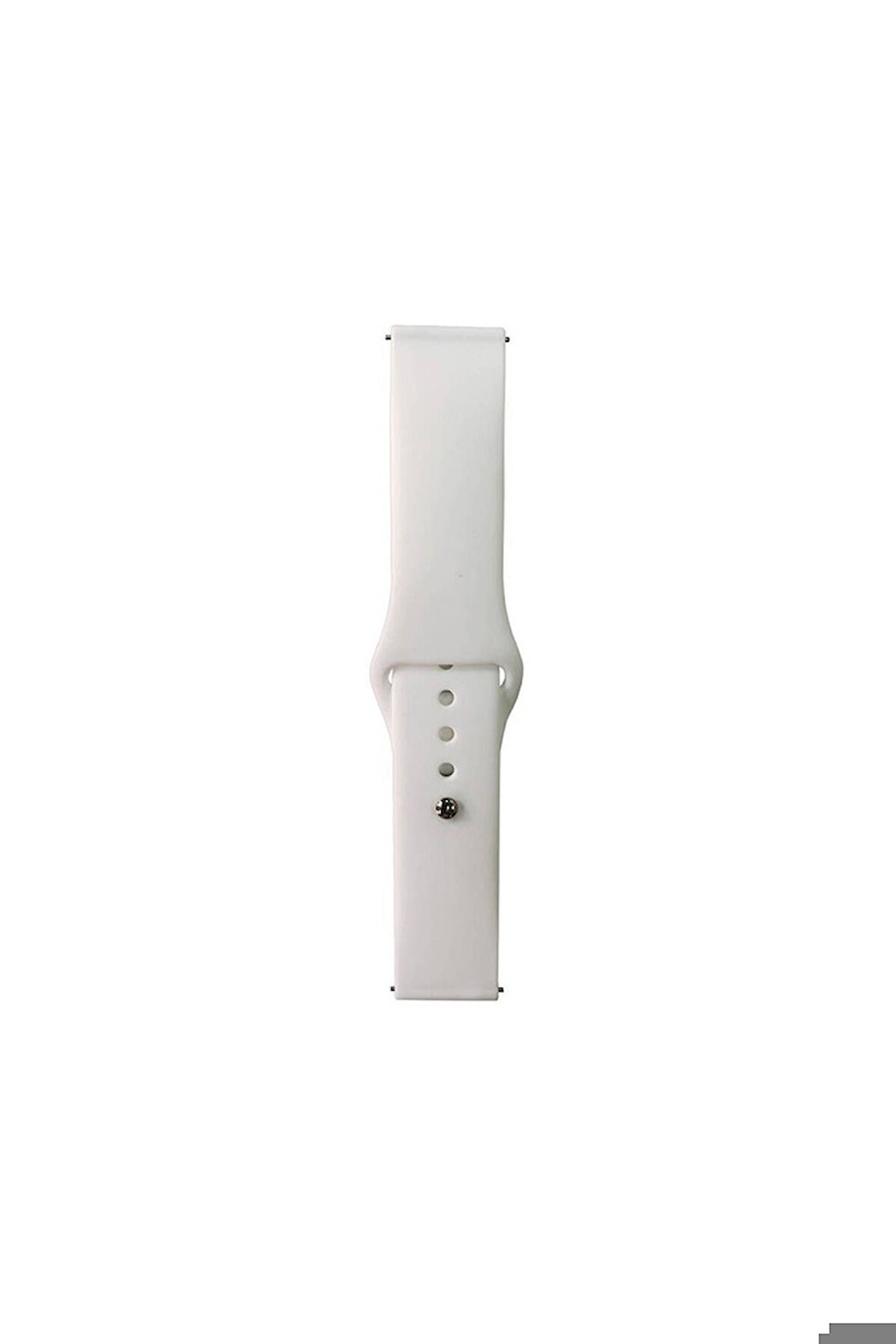 Huawei GT2 46mm Uyumlu Band Serisi 22mm Klasik Kordon Silikon Strap Kayış Beyaz