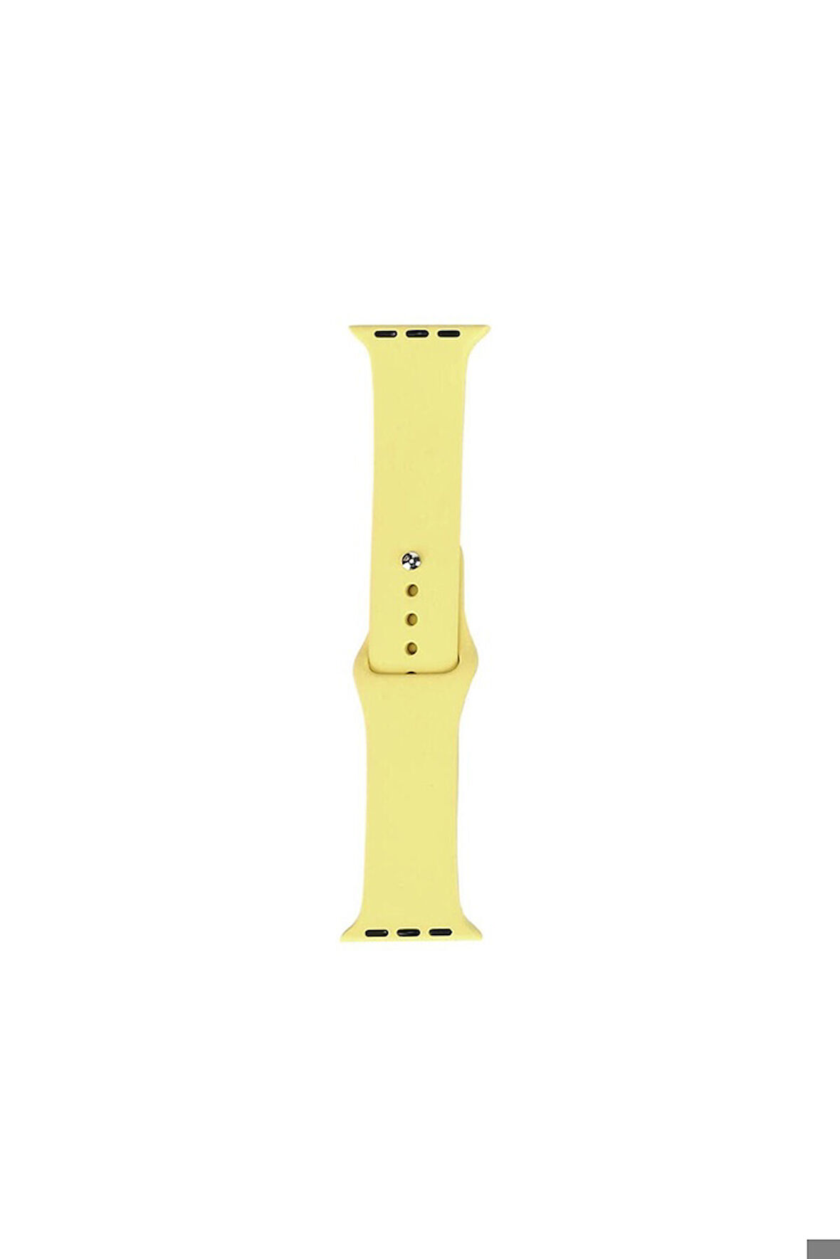 Apple Watch 38mm Uyumlu Band Serisi Klasik Kordon Silikon Strap Kayış Açık Sarı