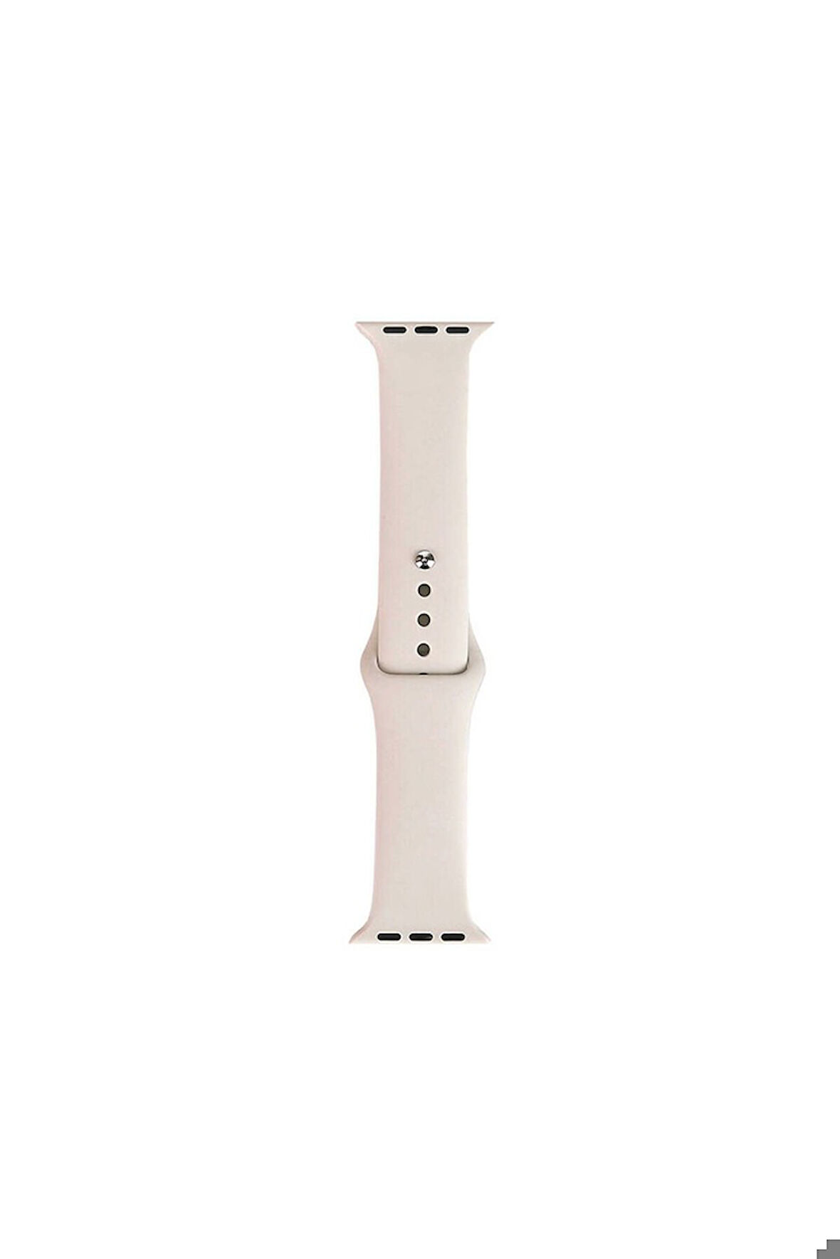 Apple Watch 38mm Uyumlu Band Serisi Klasik Kordon Silikon Strap Kayış Starlight