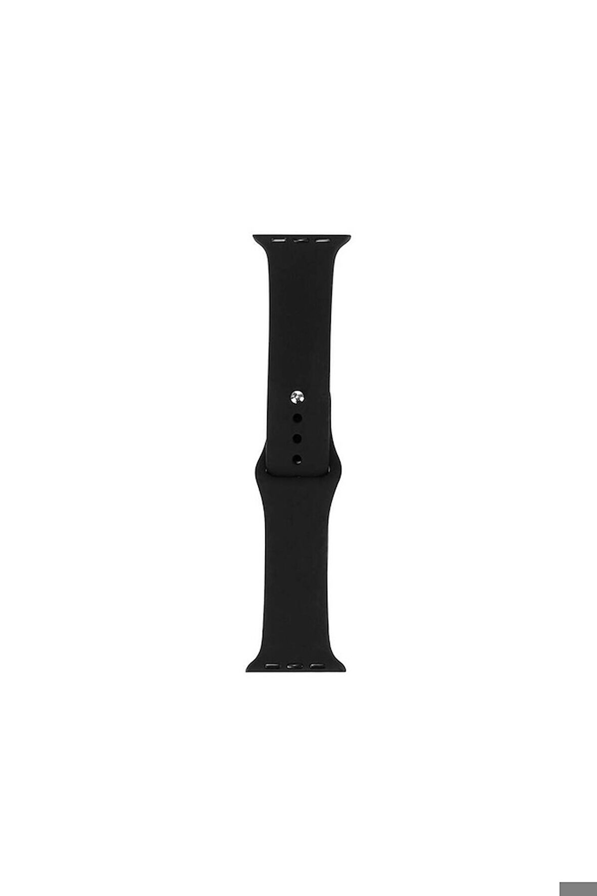 Apple Watch 44mm Uyumlu Band Serisi Klasik Kordon Silikon Strap Kayış Siyah