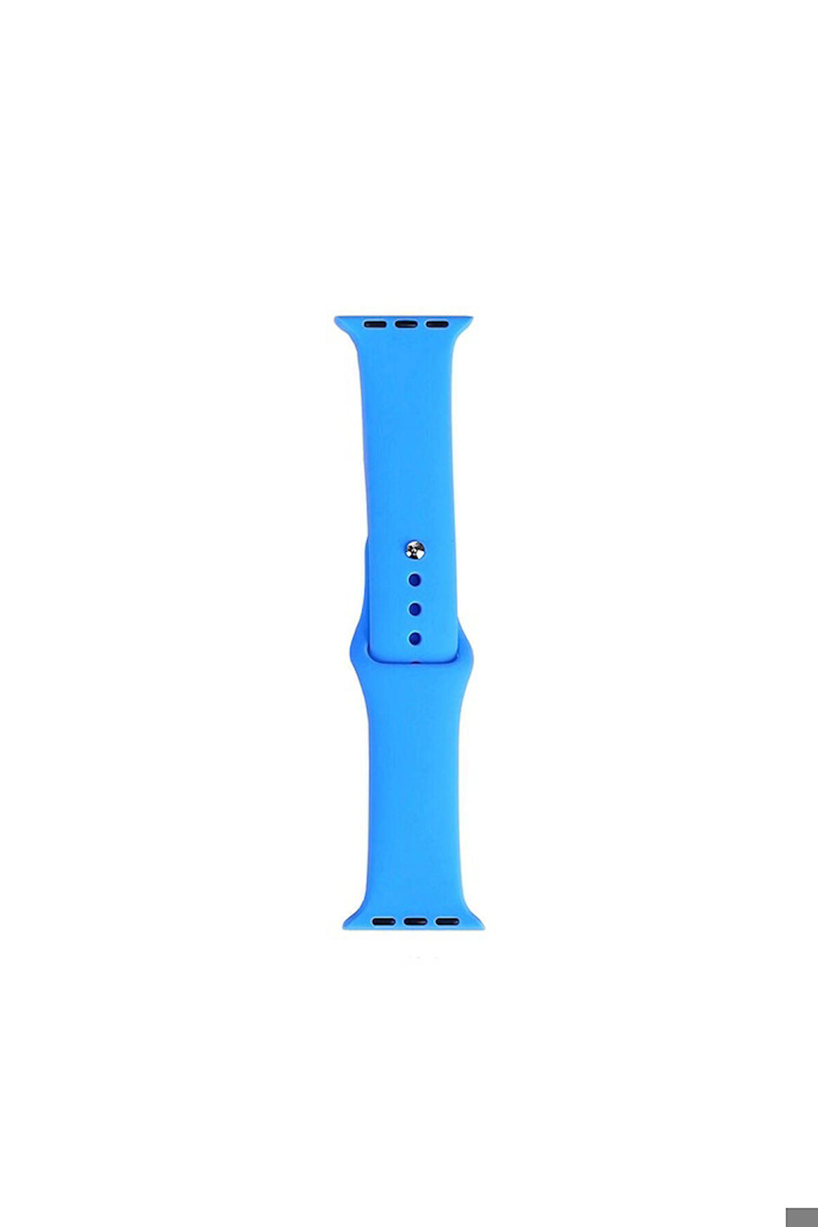 Apple Watch 44mm Uyumlu Band Serisi Klasik Kordon Silikon Strap Kayış Mavi