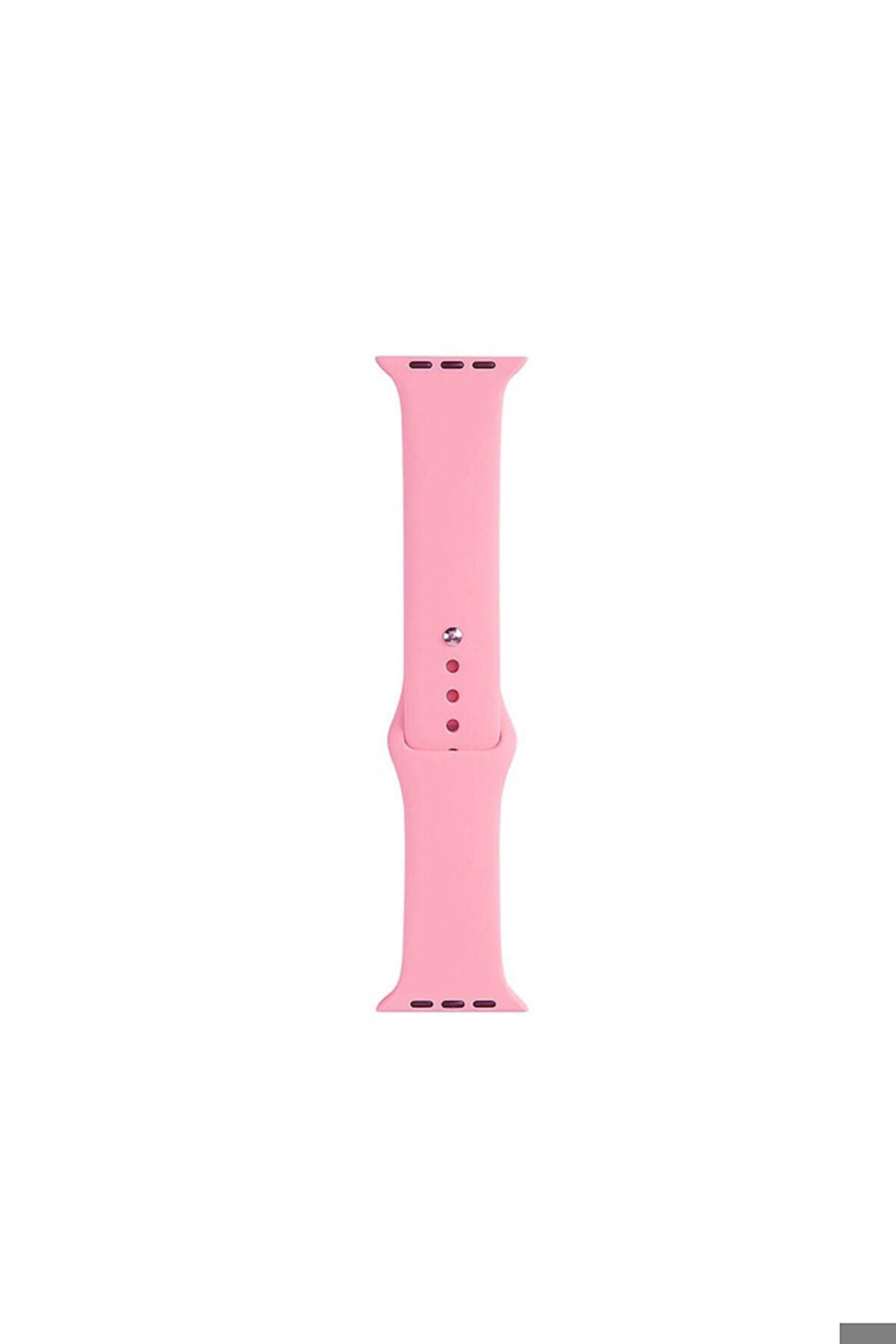 Apple Watch 44mm Uyumlu Band Serisi Klasik Kordon Silikon Strap Kayış Pembe