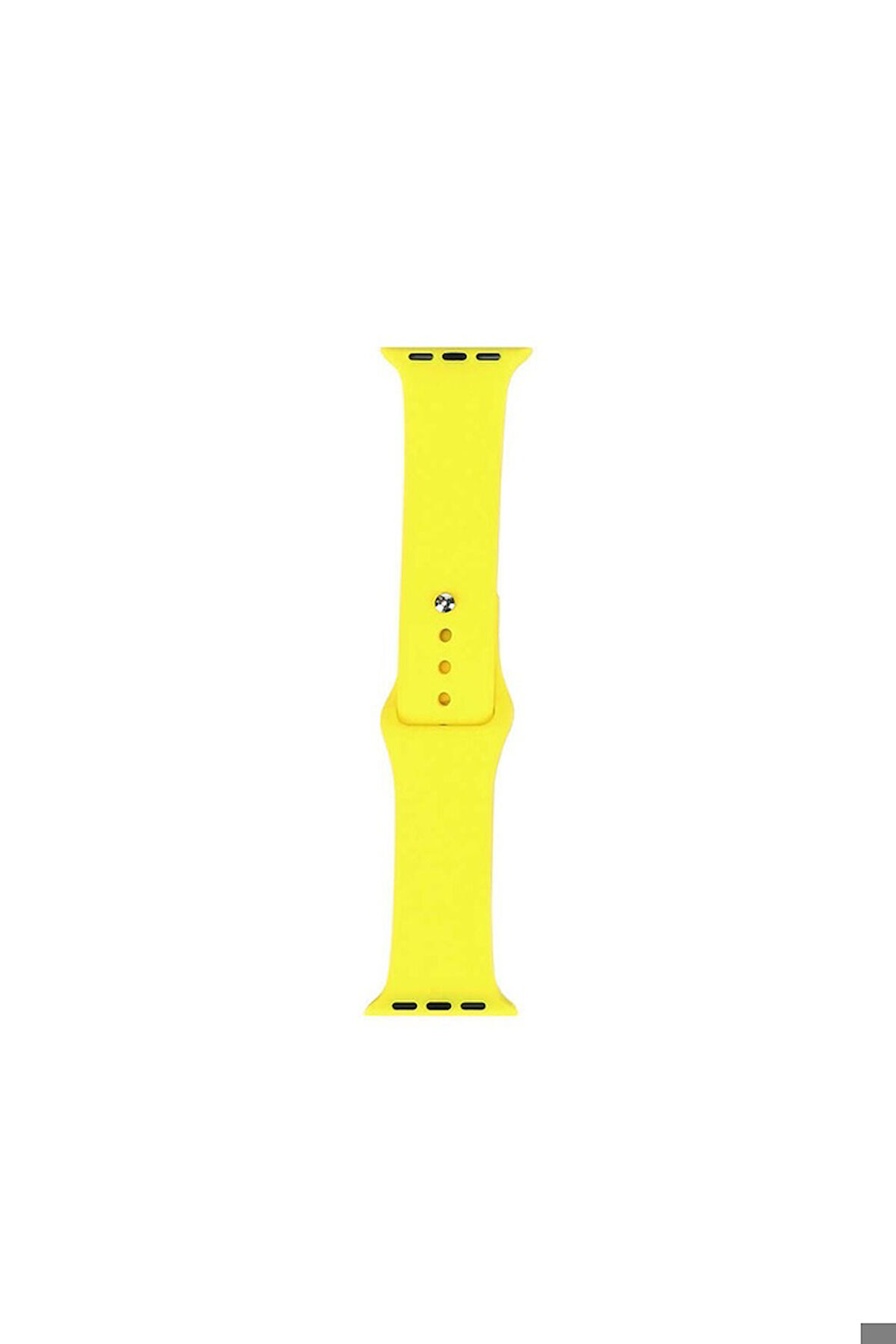 Apple Watch 44mm Uyumlu Band Serisi Klasik Kordon Silikon Strap Kayış Sarı