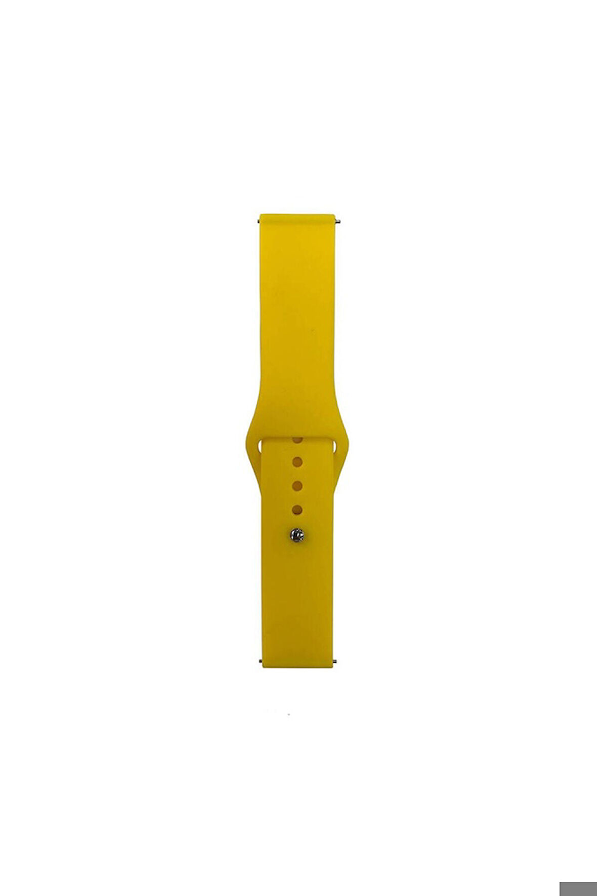 Samsung Galaxy Watch 46mm Uyumlu Band Serisi 22mm Klasik Kordon Silikon Strap Kayış Sarı