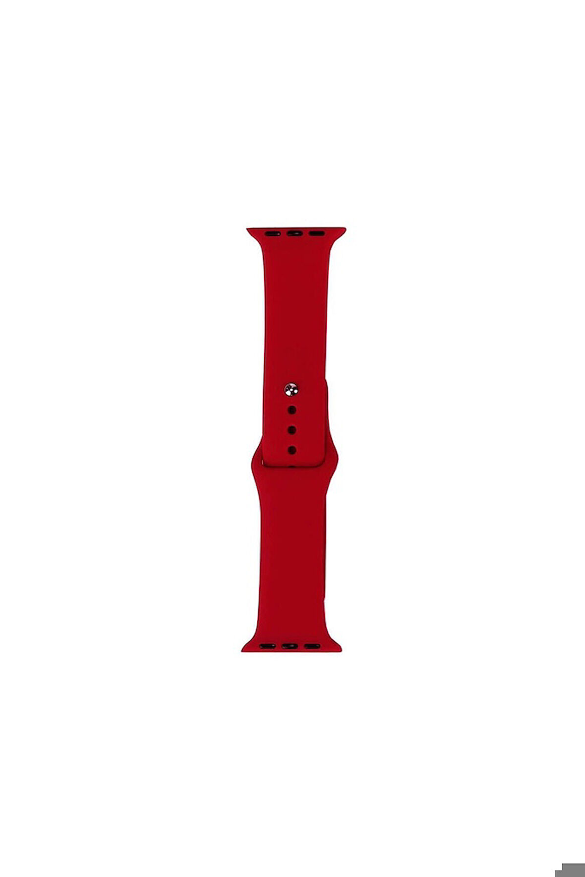 Apple Watch 7 45mm Uyumlu Band Serisi Klasik Kordon Silikon Strap Kayış Chinese Red