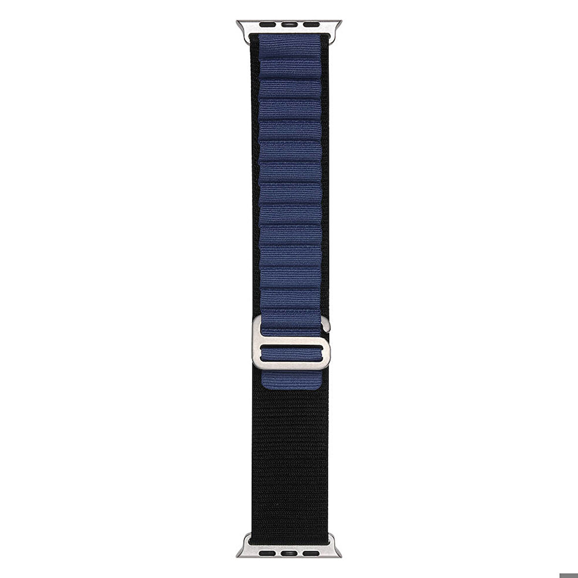 Apple Watch 7 41mm Uyumlu Kordon Naylon Kumaş Spor Görünümlü Band-74 Hasır Kayış Midnight