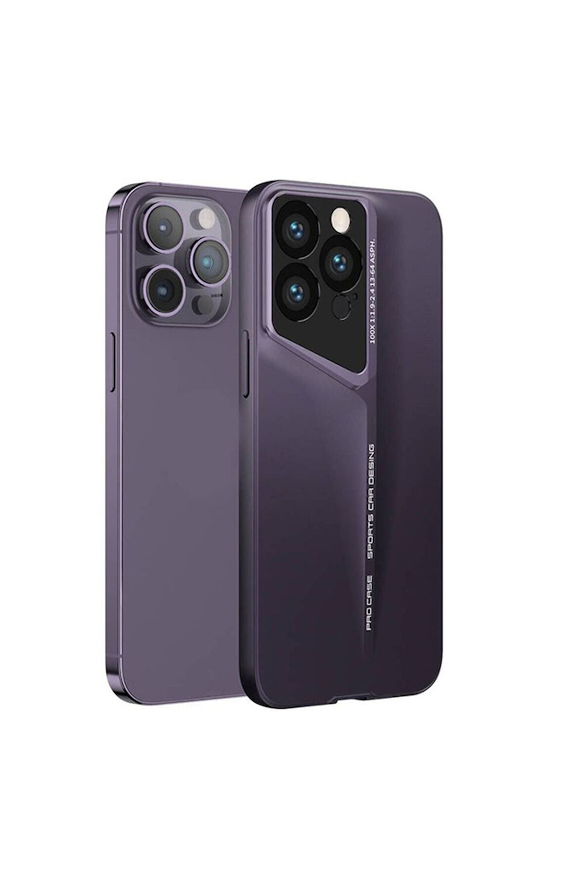 Apple iPhone 14 Pro Uyumlu Kılıf Ultra İnce Kamera Korumalı Sert Rubber Zore Procase Kapak Derin Mor