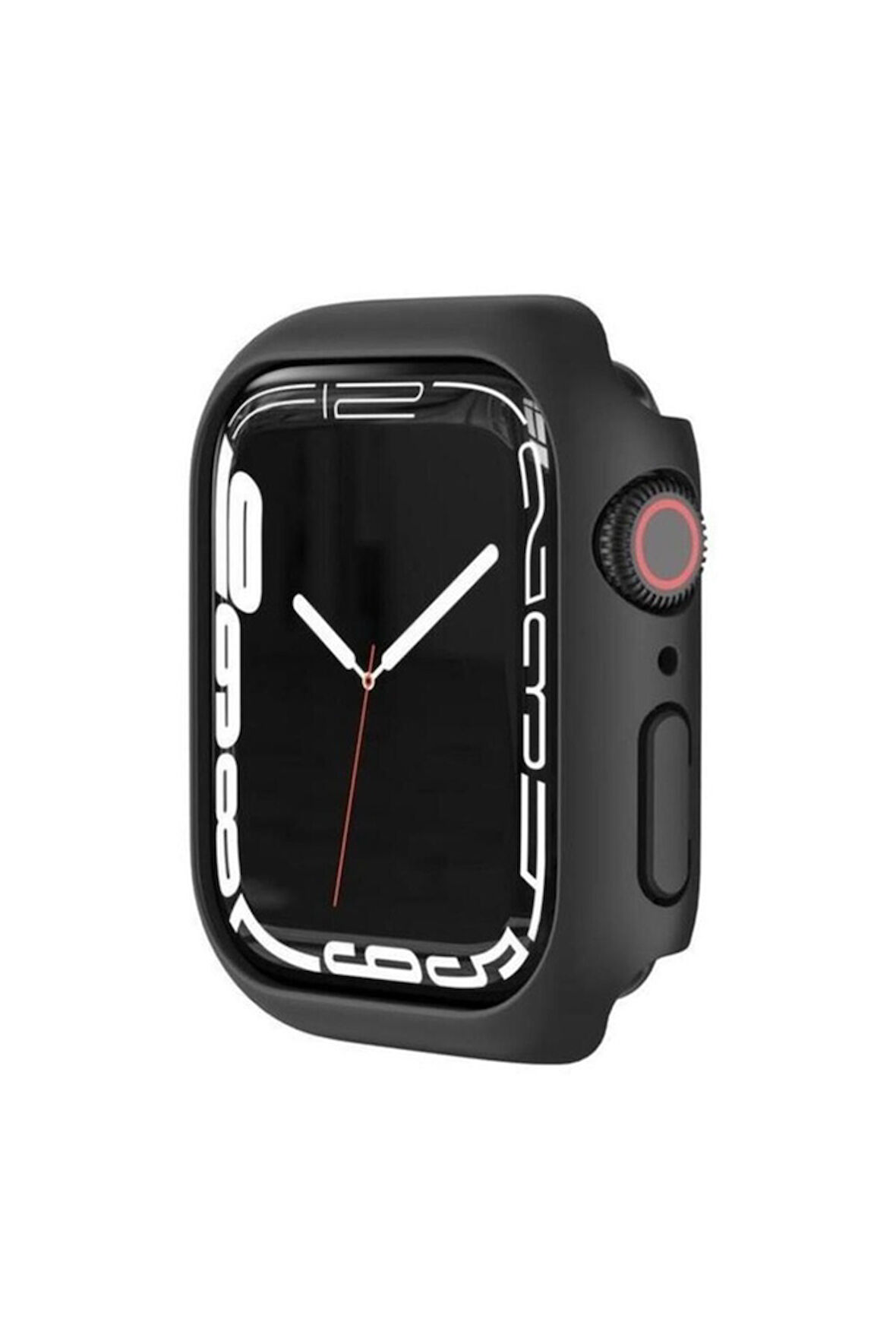 Apple Watch 7 45mm Uyumlu Zore 01 Kasa ve Ekran Koruyucu Siyah
