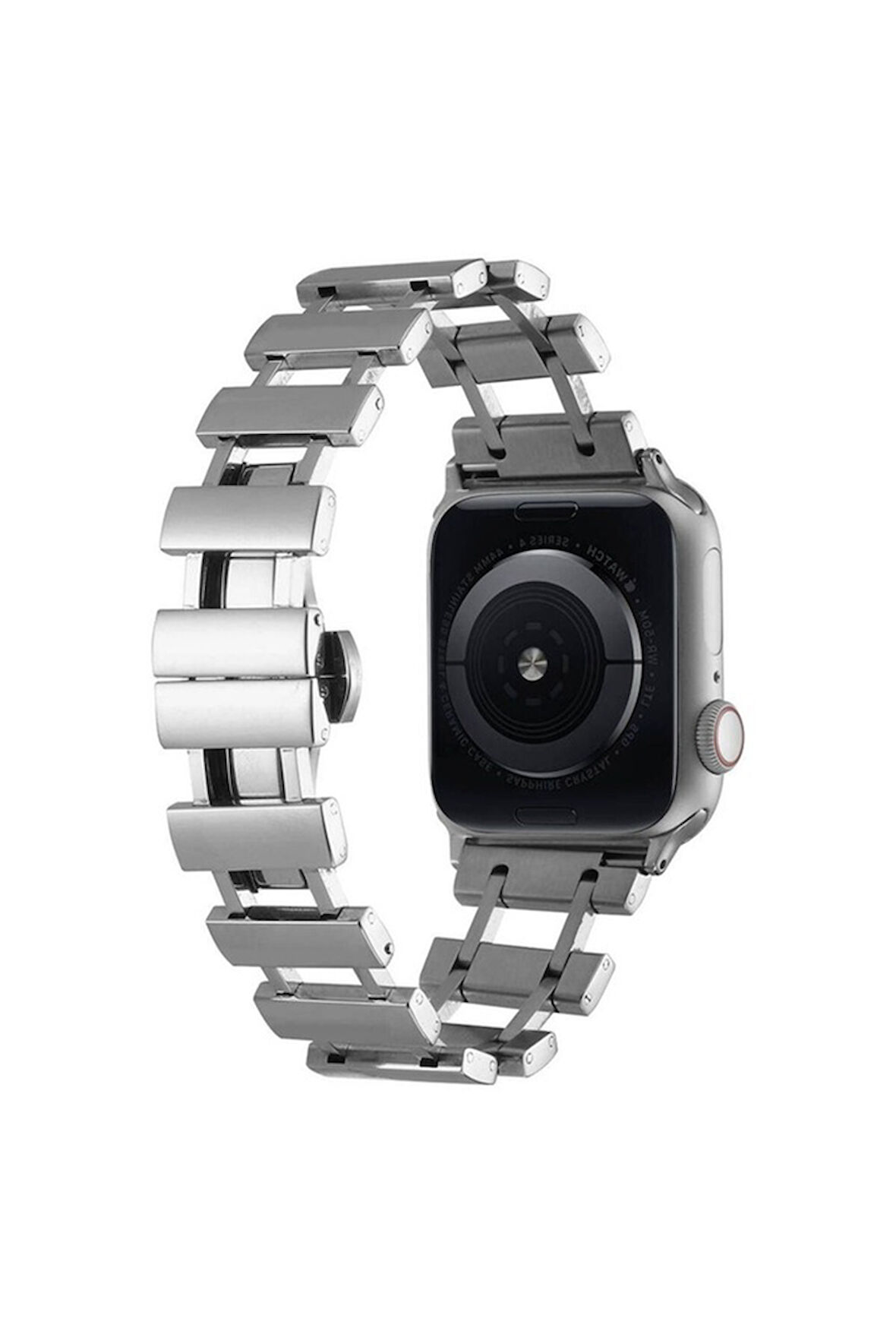 Apple Watch 38mm Uyumlu Zore KRD-96 Metal Kordon Gümüş