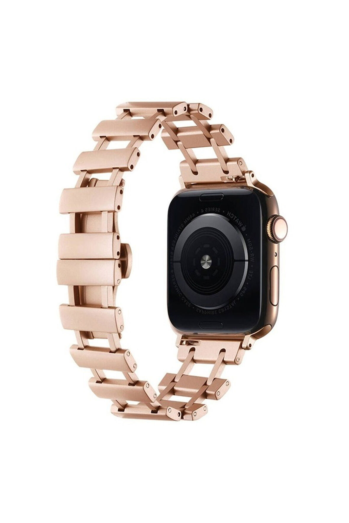 Apple Watch 38mm Uyumlu Zore KRD-96 Metal Kordon Rose Gold