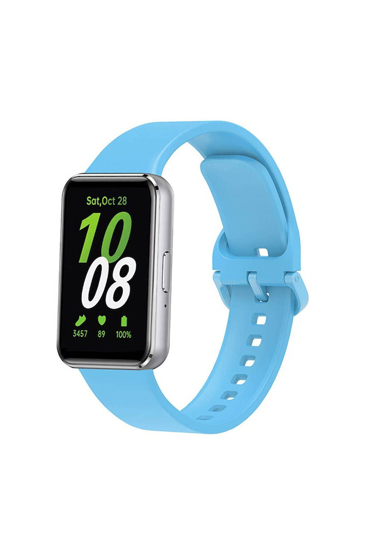 Samsung Galaxy Fit 3 Uyumlu Silikon Kordon Zore KRD-110 Strap Kayış Mavi