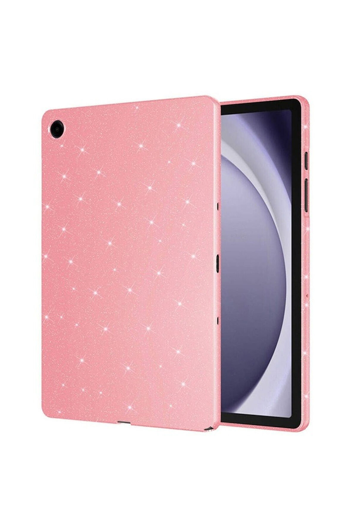 Samsung Galaxy Tab A9 Plus Uyumlu Simli Parlak Görünümlü Zore Tablet Koton Kılıf Pembe