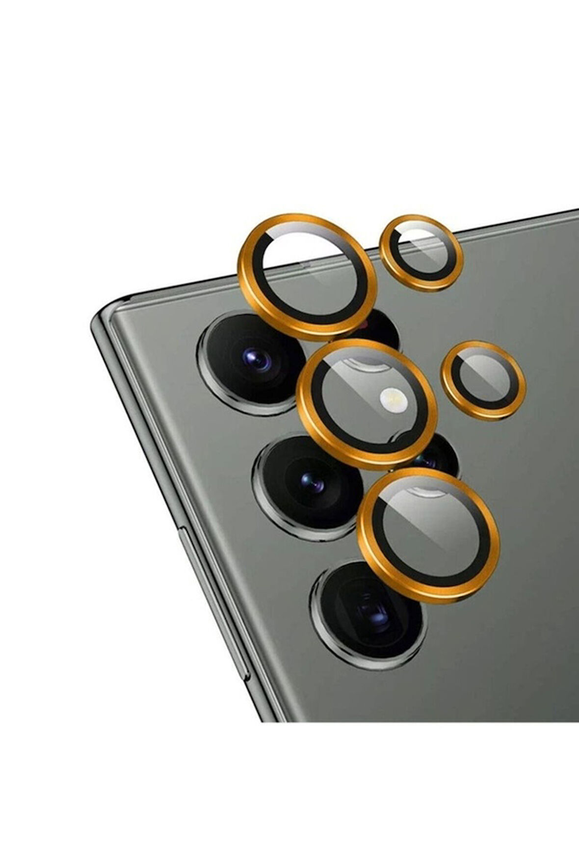 Samsung Galaxy S23 Ultra Uyumlu Zore CL-12 Premium Safir Parmak İzi Bırakmayan Anti-Reflective Kamera Lens Koruyucu