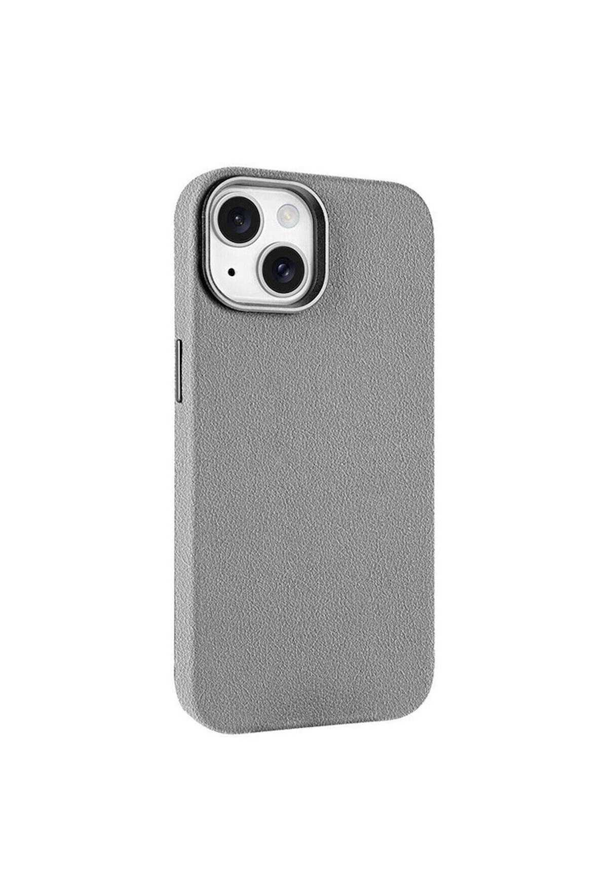 Apple iPhone 14 Uyumlu Kılıf Magsafe Şarj Özellikli PU Deri Zore Adora Kapak Koyu Gri